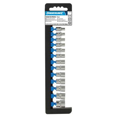 Silverline (427553) Socket Set 1/4&quot; Drive Metric 6pt 13pce 4 - 14mm
