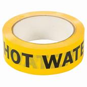 Dickie Dyer (439356) HOT WATER Identification Tape 38mm x 33m - 90.715 * Clearance *