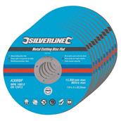 Silverline (447131) Metal Cutting Discs Flat 115 x 3 x 22.23mm Pack of 10