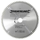 Silverline (456915) TCT Aluminium Blade 80T 250 x 30 - 25 20 16mm Rings