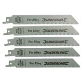 Silverline (456919) Recip Saw Blades for Alloy 5pk HCS - 18tpi - 150mm