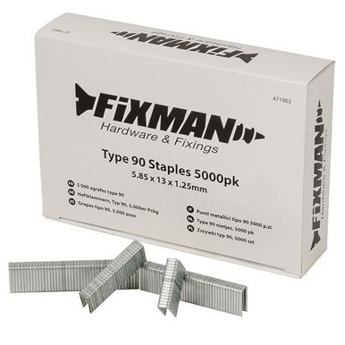 Fixman (471953) Type 90 Staples 5.80 x 13 x 1.25mm (Pack of 5000) * Clearance *