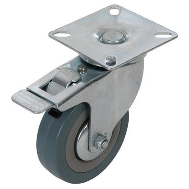 Fixman (487739) Braked Swivel Rubber Castor 75mm 50kg