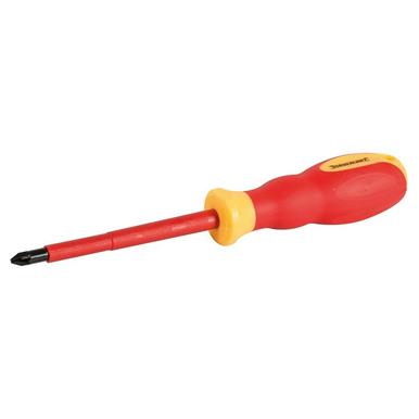 Silverline (511076) VDE Soft-Grip Electricians Screwdriver  Pozi PZ2 x 100mm