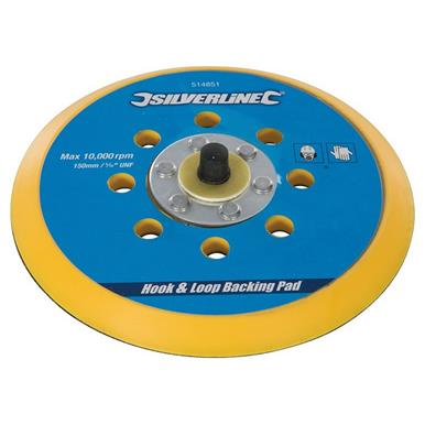 Silverline (514851) Hook & Loop Backing Pad 150mm / 5/16&quot; UNF