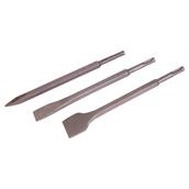 Silverline (515779) SDS Plus Hex Chisel Set 250mm - 20mm, 40mm and Point