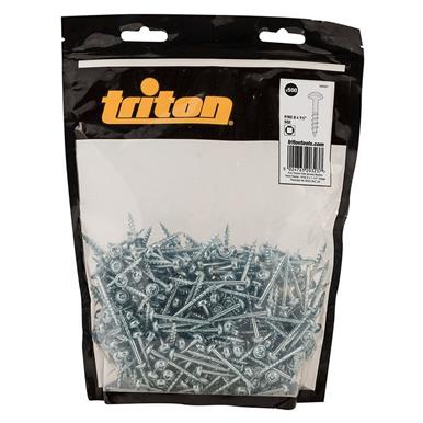 Triton (560821) Zinc Pocket-Hole Screws Washer Head Coarse P/HC 8 x 1-1/2&quot; Pack of 500