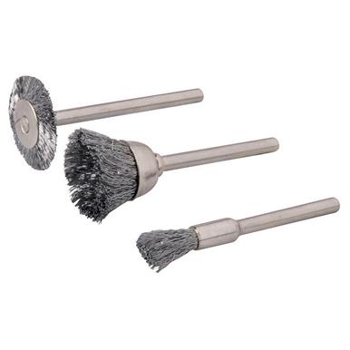 Silverline (580466) Rotary Tool Steel Wire Brush Set 3pce 5 15 20mm Dia