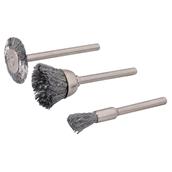 Silverline (580466) Rotary Tool Steel Wire Brush Set 3pce 5  15  20mm Dia