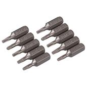 Silverline (581689) Cr-V Screwdriver Bits T10 x 25mm Pack of 10