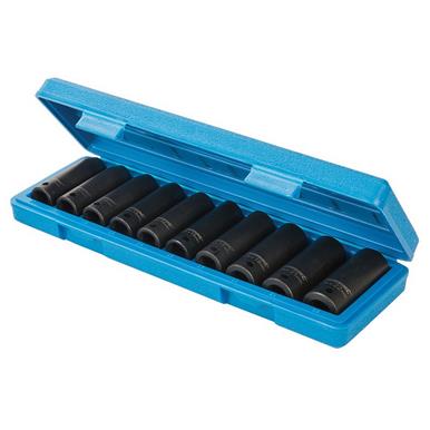 Silverline (586290) Deep Impact Socket Set 1/2&quot; Drive 6pt Metric 10pce 10 - 22mm