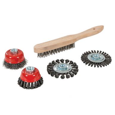 Silverline (589548) Wire Brush Cup & Twist-Knot Wheel Set 5pce
