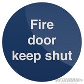Fixman (596258) Fire Door Keep Shut Sign 80 x 80mm Rigid