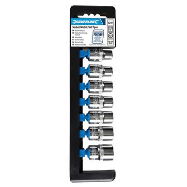 Silverline (598447) Socket Set 1/2&quot; Drive 6pt Metric 7pce 10 - 19mm