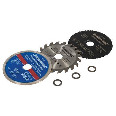 Silverline (604320) Mini Saw Blade Set 3pce 85mm Dia - 15mm Bore