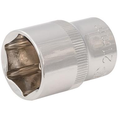 Silverline (612122) Socket 1/2&quot; Drive 6pt Metric 21mm