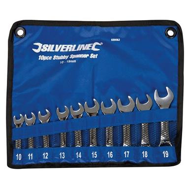 Silverline (630063) Stubby Spanner Set 10pce 10 - 19mm