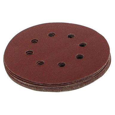 Silverline (633955) Hook & Loop Discs Punched 125mm 80 Grit Pack of 10