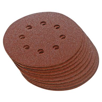 Silverline (647920) Hook & Loop Discs Punched 125mm 60 Grit Pack of 10