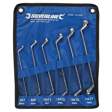 Silverline (673424) Deep Offset Ring Spanners Set 6pce 6 - 17mm