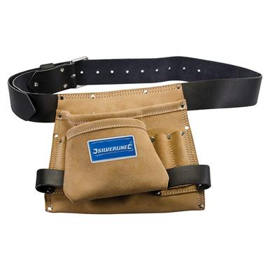 Silverline (675030) Leather Nail & Tool Bag 8 Pocket 260 x 230mm