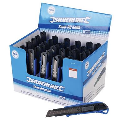 Silverline (675097) 18mm Snap-Off Knife Display Box 36pce