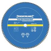 Silverline (675104) Turbo Wave Diamond Blade 300 x 20mm Castellated Continuous Ri