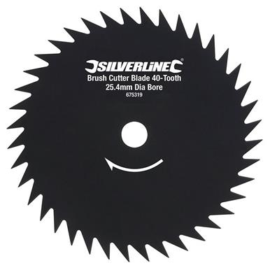 Silverline (675319) Brush Cutter Blade 40T 254mm / 10&quot; Dia - 25.4mm / 1&quot; Bore
