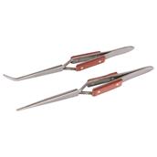 Silverline (696669) Cross-Action Tweezer Set 2pce 162 / 165mm