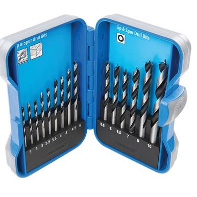 Silverline (708580) Lip & Spur Drill Bit Set 15 Pce 3 - 10mm