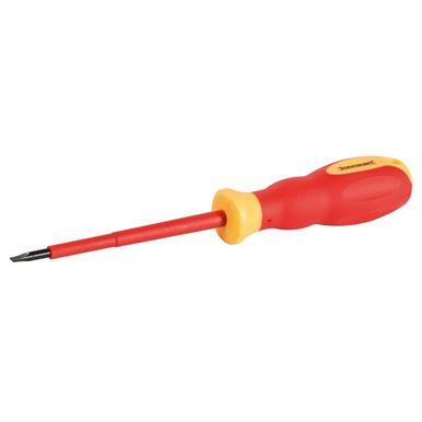 Silverline (716610) VDE Soft-Grip Electricians Screwdriver  Slotted 0.8 x 4 x100mm