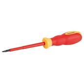 Silverline (716610) VDE Soft-Grip Electricians Screwdriver  Slotted 0.8 x 4 x100mm
