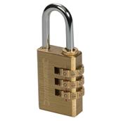 Silverline (744867) Combination Padlock Brass 3-Digit