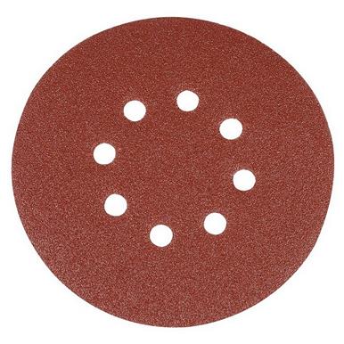 Silverline (783148) Hook & Loop Discs Punched 150mm 80 Grit Pack of 10