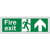 Fixman (792551) Fire Exit Arrow Sign 400 x 150mm Rigid Up