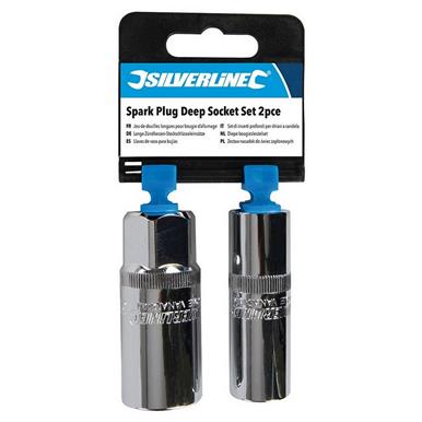 Silverline (793760) Spark Plug Deep Socket Set 2pce 1/2&quot;