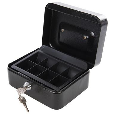 Silverline (795764) Metal Cash & Valuables Box Keyed 165 x 128 x 80mm