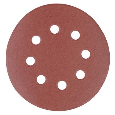 Silverline (822649) Hook & Loop Discs Punched 125mm 40 Grit Pack of 10