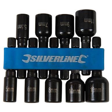 Silverline (855189) Magnetic Nut Driver Set 9pce 5 &quot; 12mm