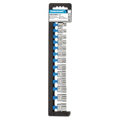 Silverline (868518) Socket Set 3/8&quot; Drive 6pt Metric 13pce 6 - 21mm