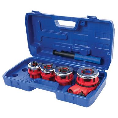 Silverline (868556) Pipe Threading Kit 5pce 1/2&quot; 3/4&quot; 1&quot; & 1-1/4&quot; BSPT