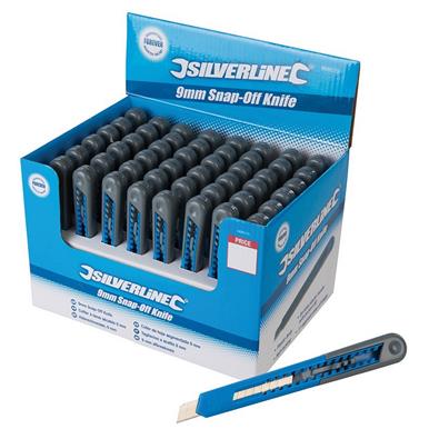 Silverline (868579) 9mm Snap-Off Knife Display Box 48pce