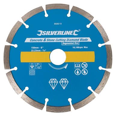 Silverline (868619) Concrete & Stone Cutting Diamond Blade 150 x 22.23mm