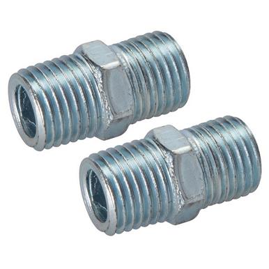 Silverline (868632) Air Line Equal Union Connector 2pk 1/4&quot; BSPT