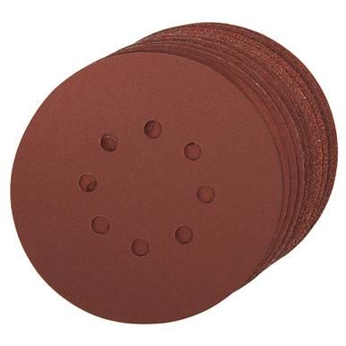 Silverline (882789) Hook & Loop Discs Punched 150mm Pack of 10 (4 x 60g 2 x 80g 2x 120g 2x 240g)