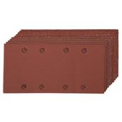 Silverline (892499) Hook and Loop 1/3 Sheets Punched Pack of 10  Assorted: 2x60g, 3x80g, 3x120g, 2x240g
