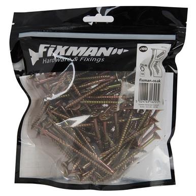Fixman (907589) Goldstar Advanced Chipboard Screws 5 x 80mm Pack of 100