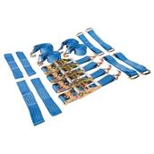 Silverline (911664) Car Transporter  Tie-Down Set Alloy and Steel Wheels 16Pc Rated 2000kg Capacity 4000kg * Clearance *