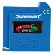 Silverline (918147) Compact Battery Tester AAA / AA / C / D / 9V / LR1 / A23 /
