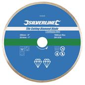 Silverline (918528) Tile Cutting Diamond Blade 200 x 25.4mm Continuous Rim